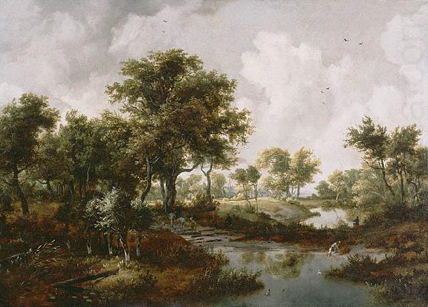 Meindert Hobbema A Wooded Landscape china oil painting image